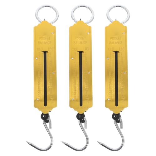 Toyvian 3-teilige mechanische Hängewaage: 50 kg/110 lb Kilo & LBS Handwaage mit Haken, tragbar für Obst und Gemüse, Gepäck, Angeln Toyvian 3-teilige mechanische Hängewaage: 50 kg/110 lb Kilo & LBS Handwaage mit Haken, tragbar für Obst und Gemüse, Gepäck, Angeln von Toyvian