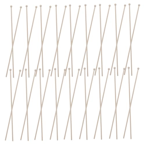 Toyvian 30 Stück Holzflaggenmasten Handflaggenstangen für Garten Terrasse und Außenbereich Einfache Installation und Design für Vielseitige Anwendungen von Toyvian