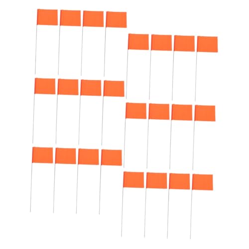 Toyvian 30 Stück Markierungsfahnen mit Stahlstab Orange Markierungsflaggen für Garten Bewässerung und Landschaft Robuste PVC Fahnen zur Kennzeichnung von Sprinklern Zeltplätzen und von Toyvian