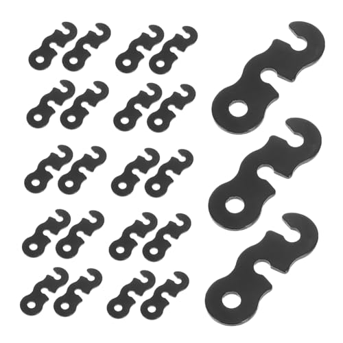 Toyvian 30 Stück Teiliges S-förmige Zeltleinenspanner aus Aluminium Outdoor Zeltseil Spanner Winddicht rutschfest Schnelleinstellung Robuste Camping Abspannseile Zubehör von Toyvian
