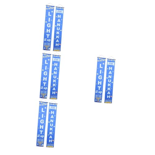 Toyvian 4 Paare Couplet -tür -vorhang Hängeflagge Couplets Aus Willkommensbanner Groß Fälschung Festival Party Chanukka-banner Wimpelbanner Plastik Blau Toyvian 4 Paare Couplet -tür -vorhang Hängeflagge Couplets Aus Willkommensbanner Groß Fälschung Festival Party Chanukka-banner Wimpelbanner Plastik Blau von Toyvian