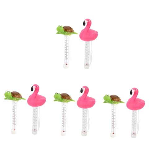 Toyvian 4 Sätze Flamingo -wasserthermometer Spa-thermometer Für Badewannentemperaturanzeige Schwebend Badewannen-wasserthermometer -thermometer Plastik 2 Stück * 4 von Toyvian