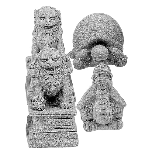 Toyvian 4 Stück Chinesische Wächterlöwen und Schildkröten für Bonsai Dekorationen Realistische Dekore für Töpfe und Landschaften Toyvian 4 Stück Chinesische Wächterlöwen und Schildkröten für Bonsai Dekorationen Realistische Dekore für Töpfe und Landschaften von Toyvian