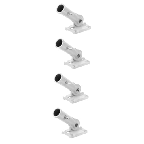 Toyvian 4 Stück Fahnenmast Halterung Aluminiumlegierung Verstellbare Wandmontage für Gartenflaggen Langlebige und Praktische Befestigung für Terrassen und Dächer von Toyvian