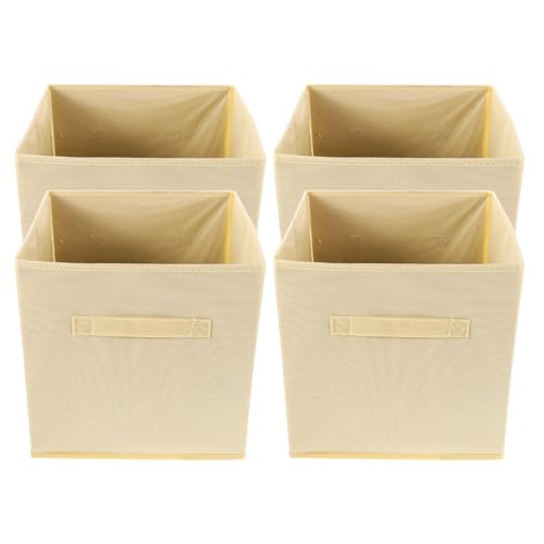 Toyvian 4 Stück Faltbare Stoff Aufbewahrungsboxen Vielseitige Organizer für Zuhause Platzsparende und Einfache Lösung zur Kleider und Alltagsgegenstände Ordnung Cremefarben Toyvian 4 Stück Faltbare Stoff Aufbewahrungsboxen Vielseitige Organizer für Zuhause Platzsparende und Einfache Lösung zur Kleider und Alltagsgegenstände Ordnung Cremefarben von Toyvian