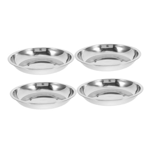 Toyvian 4 Stück Haustiernapf Aus Edelstahl Großer Futternapf Für Hunde Hundenäpfe Für Welpen Hundehüttenschüsseln Extra Großer Hundenapf Katzennäpfe Rostfreier Stahl Silver von Toyvian