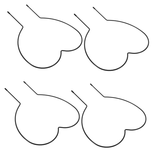 Toyvian 4 Stück Herzförmiges Metall Pflanzen Stabiler Eisen Stützrahmen für Kletterpflanzen für Töpfe und Innenräume Platzsparendes Design Einfache von Toyvian