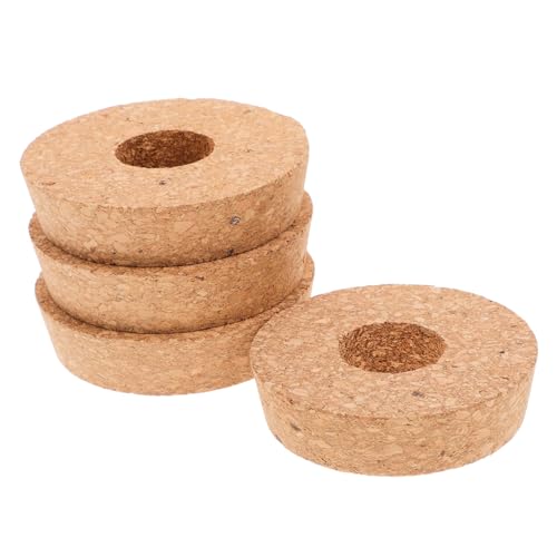 Toyvian 4 Stück Hydroponischer Vase -Block Hydrokultur mikrolandschaft Transparenter Glasvase Hydroponischer Vasendeckel Sich vermehren Glasvasendeckel Holzdeckel für Pflanzgefäß Khaki von Toyvian