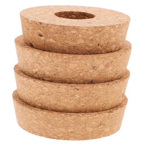 Toyvian 4 Stück Hydroponischer Vase -Block drinnen geformt verbreiten wachsend Vermehrung Orchidee Vasendeckel Deckel für Vasenpflanzer Hohler Übertopfdeckel Holz Khaki von Toyvian