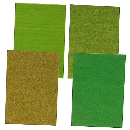 Toyvian 4 Stück Kleine Grasmatten Kunstrasen Grassimulation Moosmatte Außendekor Kunstrasen Grasfliesen Statisches Gras Künstliche Außenterrasse Außenteppich Kunstpapier von Toyvian