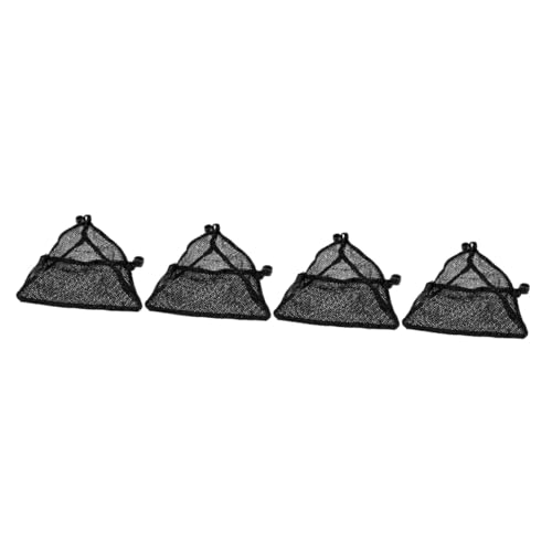 Toyvian 4 Stück Kleine Runde Tischnetzbeutel Campingtisch Klapptisch Im Freien Mini Falten Klappbarer Outdoor-Tisch Schreibtisch Faltbare Tasche Hängetasche Hängenden Netzbeutel Schwarz von Toyvian