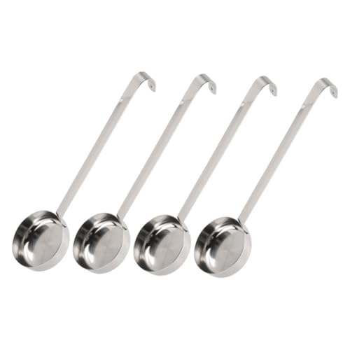 Toyvian 4 Stück Löffel Für Pizzasauce Pizzakelle Schöpflöffel Aus Edelstahl Portionslöffel Messlöffel Aus Metall Glas-schaufel-löffel Weinlöffel Messlöffel Metall Rostfreier Stahl Silver von Toyvian