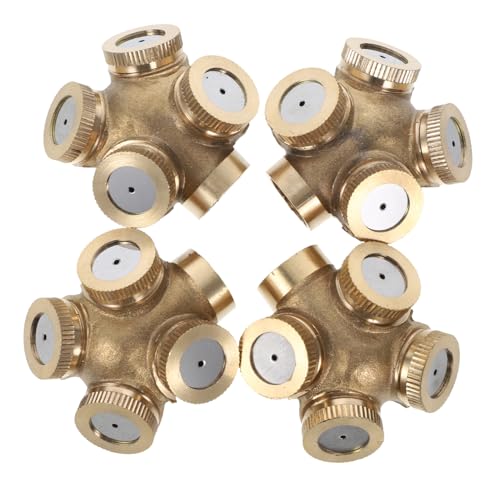 Toyvian 4 Stück Messing Sprühdüse Garten Sprinkler Nebeldüse für Bewässerung Kühlung Landwirtschaft Industrie Toyvian 4 Stück Messing Sprühdüse Garten Sprinkler Nebeldüse für Bewässerung Kühlung Landwirtschaft Industrie von Toyvian