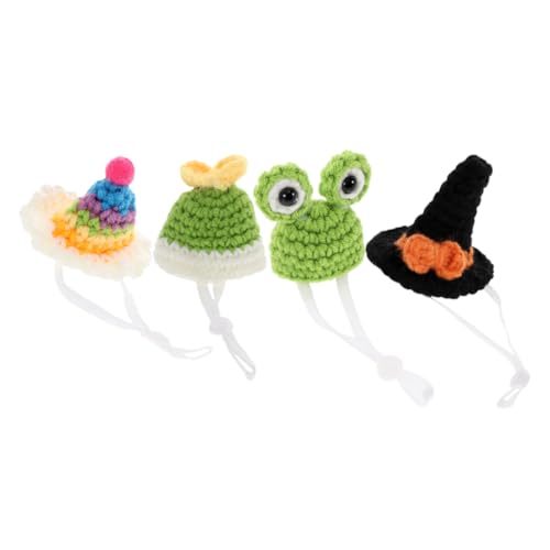 Toyvian 4 Stück Mini Tierkostüme Verstellbare Gestrickte Hamsterhüte für Kleine Haustiere Niedliche Accessoires für Halloween und Fotoshootings Toyvian 4 Stück Mini Tierkostüme Verstellbare Gestrickte Hamsterhüte für Kleine Haustiere Niedliche Accessoires für Halloween und Fotoshootings von Toyvian