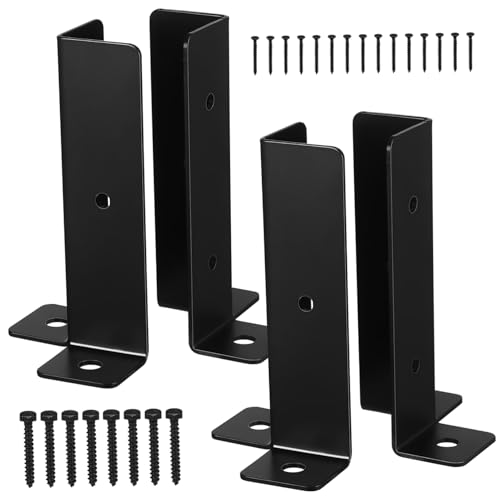 Toyvian 4 Stück Pfostenbasis Halterungen Verstellbare Zaunpfostenstützen für Terrassen Geländer und Zäune Robuste und Langlebige Stütze für Holzpfosten von Toyvian
