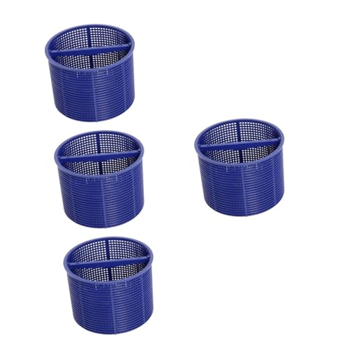 Toyvian 4 Stück Pool Filterkorb poolreinigungsgeräte poolreinigungszubehör Schwimmbadfilter Pool Zubehör abschöpfen Poolfilterkorb-Skimmer Sieb groß Pumpenkorb Pool-Korbfilter Plastik Blue von Toyvian