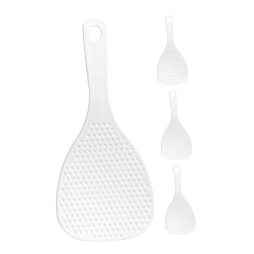 Toyvian 4 Stück Reislöffel Kunststoff Antihaftbeschichtet Reisschaufel mit Robustem Griff Küchenutensil zum Servieren und Portionieren von Reis und Kartoffelpüree Spülmaschinenfest von Toyvian