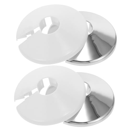 Toyvian 4 Stück Runde Abdeckungen für Wasserrohre Teiliges mit Dekorativen Kappen für Triangular Valve Cover Weiße Rostfreie Abdeckungen für Badezimmer und Küche von Toyvian