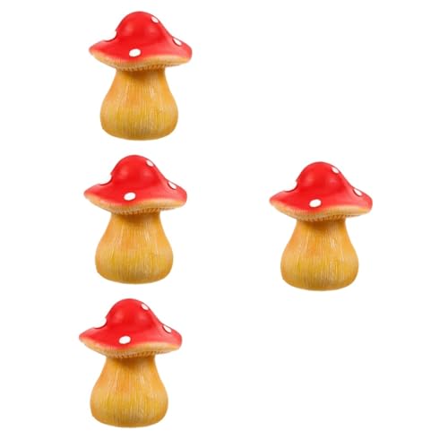 Toyvian 4 Stück Schlüsselversteck für Garten Dekorativer Schlüsselhalter im Pilzdesign Wetterfest und Langlebig für Aufbewahrung von Ersatzschlüsseln im Außenbereich von Toyvian