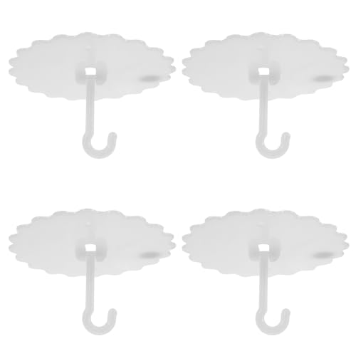 Toyvian 4 Stück Teiliges Canopy Hooks aus Robustem Abs Selbstklebend und Abnehmbar Transparent Einfache Montage an Decke oder Wand Stabiler Halter für Betthimmel und Moskitonetze für von Toyvian