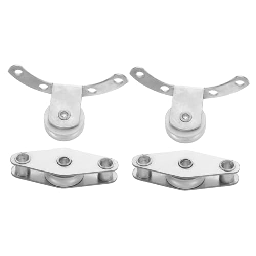 Toyvian 4 Stück Teiliges Edelstahl Schwerlast Pulley für Terrassen Sonnenschirme Wetterbeständige Outdoor Schirmersatzteile Geräuscharme Parasol Zubehörteile für Reibungslosen Betrieb von Toyvian