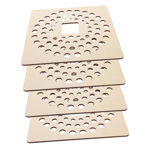 Toyvian 4 Stück Teiliges Holz Perlenbrett Armbandherstellung Tray mit Anti-roll Funktion Schmuckbastelbrett für Anfänger DIY Bead Organizer Schmuckdesign Zubehör von Toyvian
