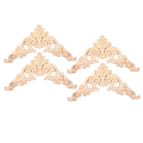 Toyvian 4 Stück Teiliges Holzornamente Möbel Vintage Geschnitzt Dekorative Holzapplikationen für Tür Wanddeko Handbemalbar Klassische Eleganz für Wohnkultur Toyvian 4 Stück Teiliges Holzornamente Möbel Vintage Geschnitzt Dekorative Holzapplikationen für Tür Wanddeko Handbemalbar Klassische Eleganz für Wohnkultur von Toyvian