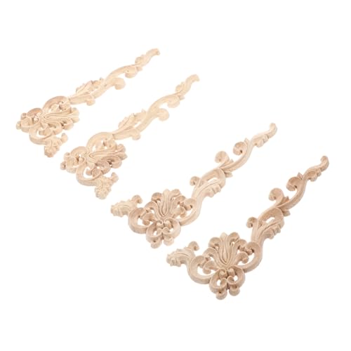 Toyvian 4 Stück Teiliges Holzornamente aus Massivem Holz Geschnitzte Onlay-applikationen für Möbel Türen und Wände Traditionelle Vintage-holzverzierungen zur Vielseitigen Toyvian 4 Stück Teiliges Holzornamente aus Massivem Holz Geschnitzte Onlay-applikationen für Möbel Türen und Wände Traditionelle Vintage-holzverzierungen zur Vielseitigen von Toyvian