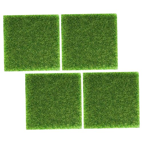 Toyvian 4 Stück Teiliges Künstliches Grasmatten Realistische Pflegeleichte DIY Grasdeko für Garten Puppenhaus Miniaturlandschaft Witterungsbeständig Vielseitig Zuschneidbar von Toyvian