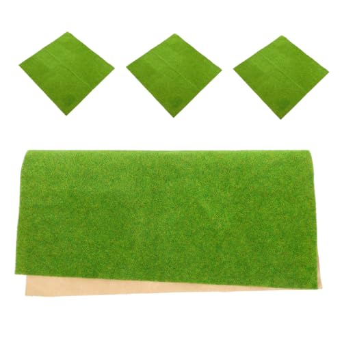 Toyvian 4 Stück Teiliges Kunstrasen für Modellbau Realistisches Weiches Fake Grass für DIY Handwerk Langlebiger Leichter Kunstrasen für Miniaturlandschaften und Sandtisch Dekoration von Toyvian