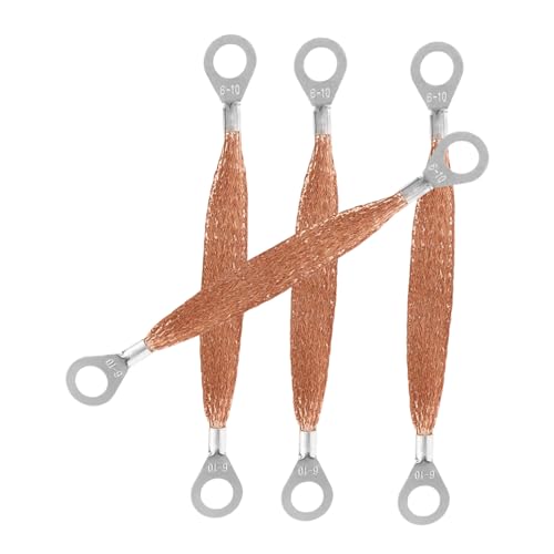 Toyvian 4 Stück Teiliges Kupfer Auto Erdungsband Flache Gewebte Kupferbänder Statische Entladung Kabel für Fahrzeug Einsetzbar Zuverlässiger Schutz gegen Elektrostatik von Toyvian