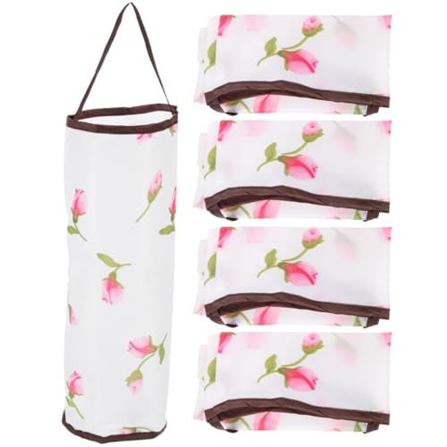 Toyvian 4 Stück Teiliges Müllbeutelhalter mit Blumenmuster Hängend aus Polyester Platzsparender Küchenorganizer für Müllbeutel und Hygiene Beutel Robuster Aufbewahrungsbeutel für Haushalt von Toyvian