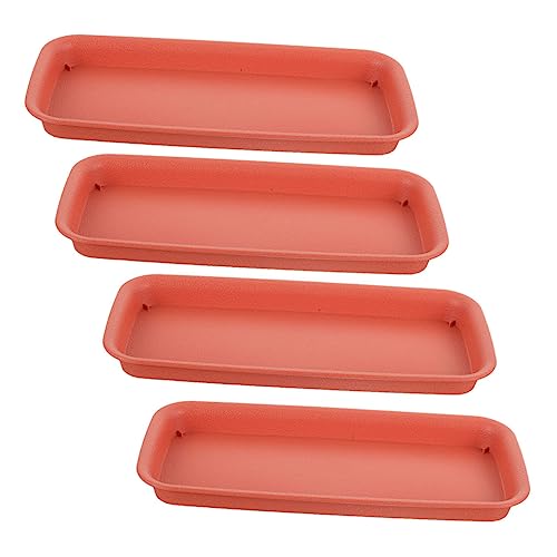 Toyvian 4 Stück Teiliges Rechteckiges Pflanzschalen Robustem Kunststoff Wasserdichter Blumentopfuntersetzer zum Auffangen von Überschüssigem Wasser und Erde Geeignet für Zimmer und von Toyvian