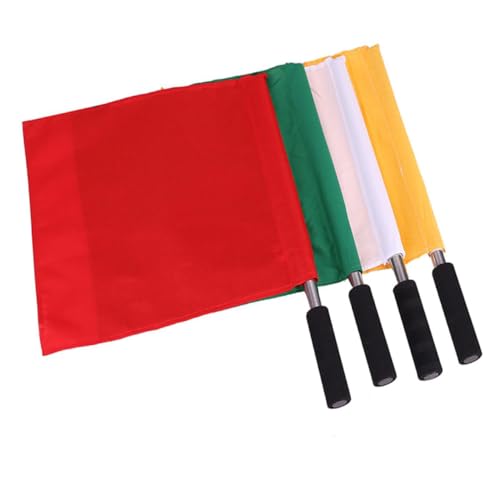 Toyvian 4 Stück Teiliges Schiedsrichter Signalflaggen aus Hand Schwenkflaggen in Gelb Rot Grün Weiß für Sportveranstaltungen und Rennunterstützung Toyvian 4 Stück Teiliges Schiedsrichter Signalflaggen aus Hand Schwenkflaggen in Gelb Rot Grün Weiß für Sportveranstaltungen und Rennunterstützung von Toyvian