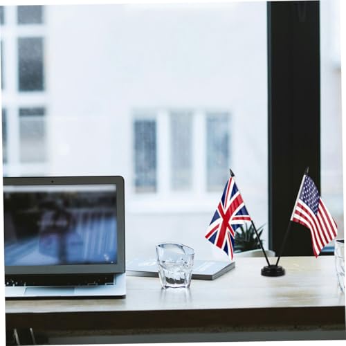 Toyvian 4 Stück Teiliges Schwarzer Stabiler Flaggenhalter für Tisch und Schreibtisch Tragbarer und Leichter Fahnenständer mit Gerade Hängendem Design Schnelle und Einfache Befestigung für von Toyvian