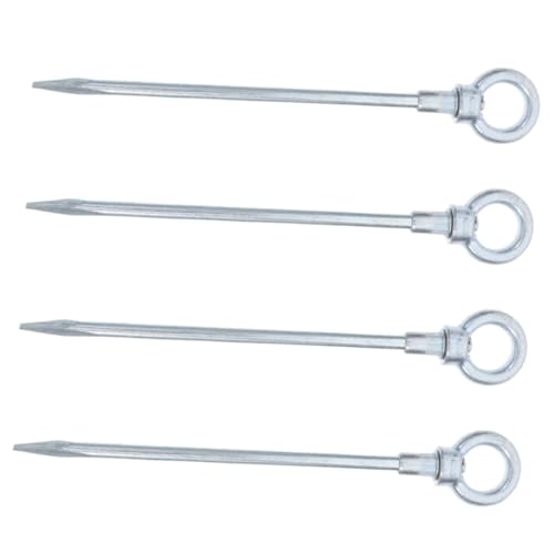 Toyvian 4 Stück Teiliges Set Zeltheringe Galvanisiertem Carbonstahl Extra und Robuste Erdnägel für Zelte und Planen Sturmsichere Bodenanker für Gras Sand und Harten Boden Beim Camping von Toyvian