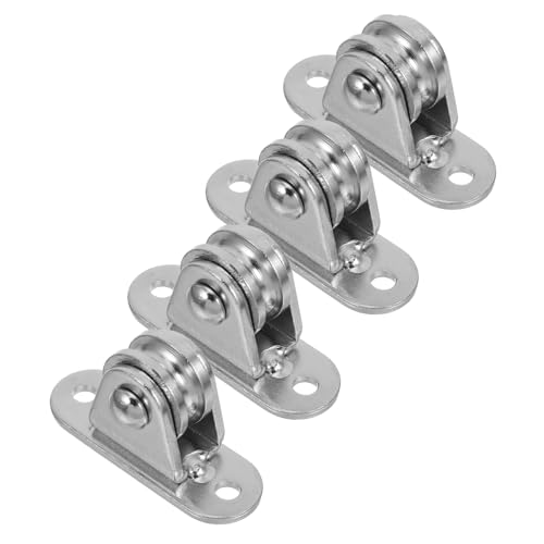 Toyvian 4 Stück Teiliges Umlenkrollen System Seilrollen für Wand und Deckenmontage Geräuschloses und Reibungsloses Bewegen für DIY Projekte und Materialhandhabung von Toyvian