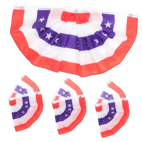 Toyvian 4 Stück Teiliges Us Flaggen Wimpel Set Halbkreis Buntings Fan Form Patriotische Of July Garten und Party Dekoration Wetterfeste Us Banner für Outdoor und Zaun Toyvian 4 Stück Teiliges Us Flaggen Wimpel Set Halbkreis Buntings Fan Form Patriotische Of July Garten und Party Dekoration Wetterfeste Us Banner für Outdoor und Zaun von Toyvian
