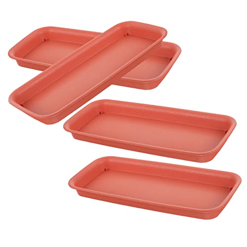Toyvian 4 Stück Wasserdichtes Tablett Gartenwasser Topfpflanze Tablett Tabletts Für Blumentöpfe Im Freien Blumen- Fänger Eingetopft Pflanzenschale Rechteckig Trog Plastik von Toyvian