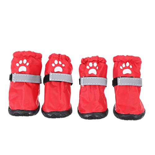 Toyvian 4 Stück wasserdichte Hundeschuhe Polyester mit Rutschfester Sohle Leichter Outdoor pfotenschutz für Kleine und Mittelgroße Hunde Atmungsaktiv und Modisch für Spaziergänge und Toyvian 4 Stück wasserdichte Hundeschuhe Polyester mit Rutschfester Sohle Leichter Outdoor pfotenschutz für Kleine und Mittelgroße Hunde Atmungsaktiv und Modisch für Spaziergänge und von Toyvian
