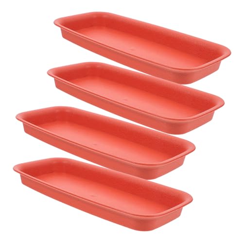 Toyvian 4 Stück wasserdichte Tabletts Tiefe Blumentopftabletts Extra Große Pflanzen Tropftabletts Pflanzentabletts Für Töpfe Pflanzgefäße Rechteckig Für Den Innenbereich Zum von Toyvian