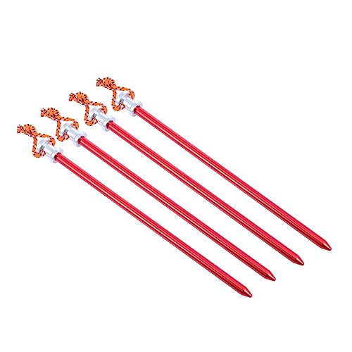 Toyvian 4 Stücke Teiliges Aluminiumlegierung Zeltheringe Robuste Outdoor Erdanker für Camping Strand für Weichen und Harten Boden von Toyvian