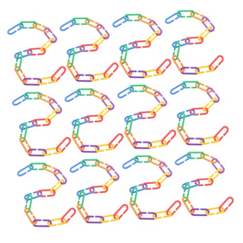 Toyvian 400 Stück Teiliges Kunststoff C Clip Kettenglieder für Pädagogisches Vogel und Rattenspielzeug Bunte Geometrische Verbindungsstücke zum Basteln und Lernen Fördert Kreativität und von Toyvian