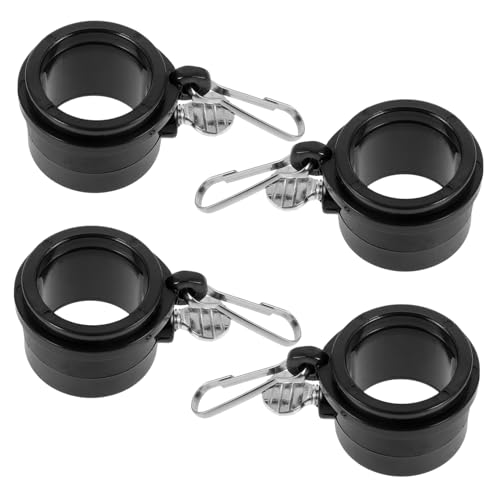 Toyvian 4Stücke Fahnenmast Ringe mit Clip Drehbar für Einfache und Entfernung für Garten Boot LKW Rostfrei Langlebig Verhindert Verwicklungen von Toyvian