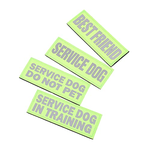 Toyvian 4Stücke Patches für Service Selbstklebend Reflektierend Wiederverwendbar für Hundegeschirre für Tägliche Nutzung und Besondere Anlässe von Toyvian