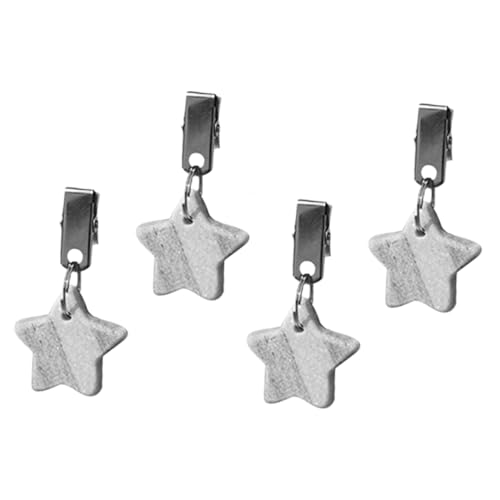 Toyvian Tischdeckenklammern 4 Stück Tischdeckengewichte Marmor Wiederverwendbare Clips für Tischdecken rutschfest für Outdoor Partys und Camping von Toyvian