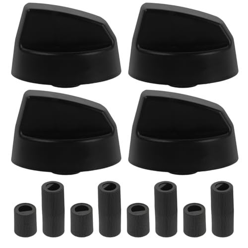Toyvian 4er Pack Herd Bedienknöpfe mit Adaptern Kompatibel mit Gas Elektroherden Robuste Steuerknöpfe Einfache Bedienung Langlebige Konstruktion Passend für Backöfen und Kochfelder von Toyvian