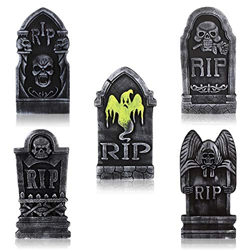 Toyvian 5 Stück 40cm Halloween Schaumstoff Friedhof Grabsteine Dekorationen und 12 Metall Bodenspitze Gruselige Halloween Deko für Innen Und AußEndekoration Toyvian 5 Stück 40cm Halloween Schaumstoff Friedhof Grabsteine Dekorationen und 12 Metall Bodenspitze Gruselige Halloween Deko für Innen Und AußEndekoration von Toyvian