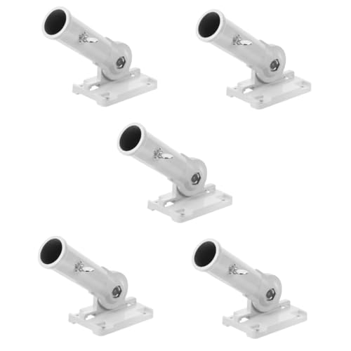 Toyvian 5 Stück Einstellbare Fahnenmast Halterung Aluminiumlegierung Robuste Wandmontage für Gartenflaggen Installieren und Langlebig für Verschiedene Fahnen und Displays von Toyvian