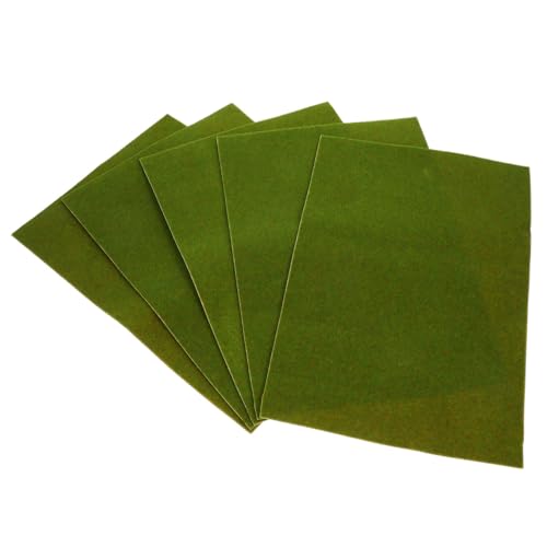 Toyvian 5 Stück Gebäudemodell Turf Sandtisch Rasen Fälschung Garten Landschaftsbau Stütze kunstgras Artificial Grass Zuschneidbare Matte für Sandtisch Zuschneidbarer Kunstrasen Plastik von Toyvian